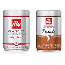 Illy Cafe Grano Clasico 250g + Arabica Brasil 250g