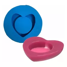 Porta Vela Coração Molde Silicone Vela Resina Gesso