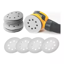 20 Unidades De Disco De Lixa Velcro Branco 5p 125mm 8 Furos