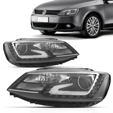 Par Farol Jetta Gli 2011 2012 2013 2014 Com Led Projetor