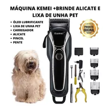 Kemei Profissional Máquina Bivolt S/ Fio P/ Tosar Cão E Gato