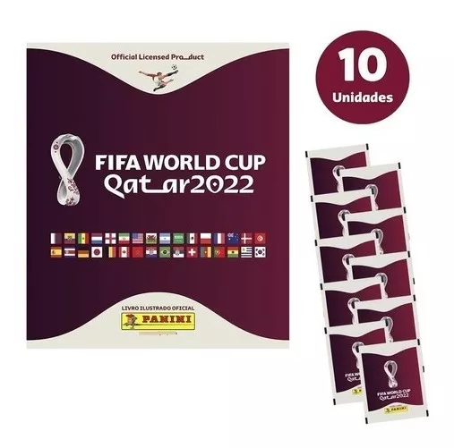 Álbum Da Copa Do Mundo Qatar 2022 Panini + 10 Figurinhas