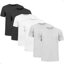 Kit 6 Camisetas 100% Algodão Fio 30.1 Penteada Lisa
