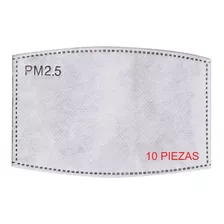 Filtro Pm2.5 Repuesto Cubrebocas 5 Capas Pack 10 Piezas