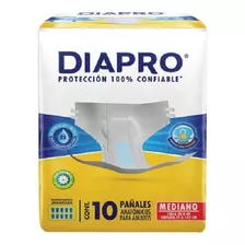 Diapro Basico Manzanilla Talla Mediano 4 Bolsas /10 Pañales