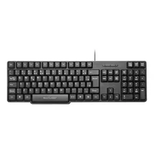 Teclado Multilaser Slim Tc225 Qwerty Abnt2 Entrada Ps2 Cor Preto