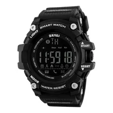 Smartwatch Skmei 1227 54mm Caja Negra, Malla Negra De Plástico