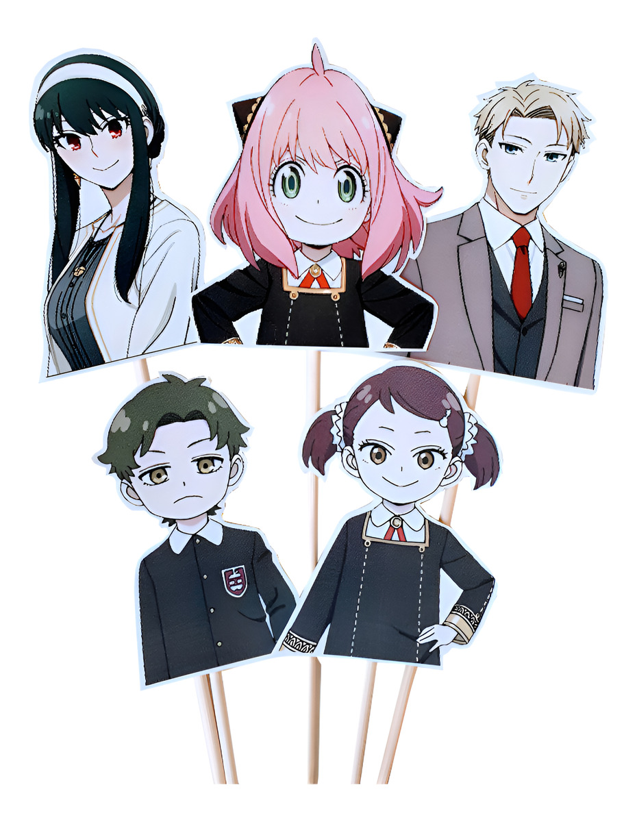 Spy X Family Adorno Para Torta - Cake Topper Varios Spy X Family