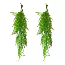 2 Pendentes De Samambaia Artificial Jardim Vertical Folhagem