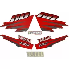 Kit Adesivo Faixa Moto Yamaha Rd 135 1998 Vermelha