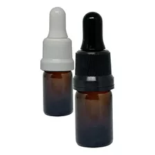 20 Vidro Âmbar Conta Gotas De 5ml Bulbo E Canula