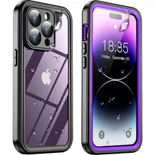 Funda Para iPhone 14 Pro Impermeable (purpura)