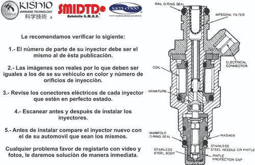 4inyectore Moto Diesel Hyundai H100 Wagon 2.5l 10-14 Foto 3