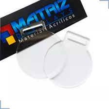 50 Medalhas Redondas Acrílico Cristal 2mm 4cm Diâmetro