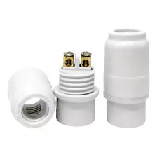 Bocal Pendente Soquete Lustre E14 Plástico Branco Decorlux