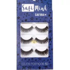 Cílios Postiços Safi Mink - Modelo 05 5d/13 - Azul C/ 5 Pare