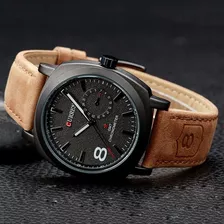 Curren 8139 Reloj De Cuarzo Para Hombres Casual En Cuero 