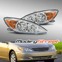 Fit 2005-2006 Toyota Camry Sedan Chrome Headlights Facto Llc