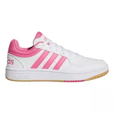 Tenis Mujer adidas Hoops 3.0 - Blanco-rosa 