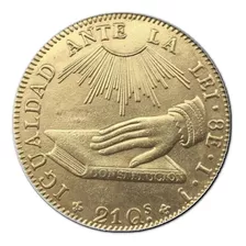 Moneda 8 Escudos Chile, Igualdad Ante La Lei 1837, Repro.