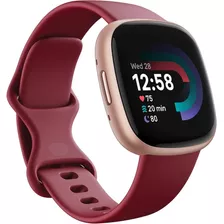 Google Fitbit Versa 4 Smartwatch Ritmo Cardiaco Band Red