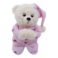 Urso De Pelúcia Pijama Reza Pai Nosso 30cm