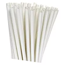 Canudo De Papel Biodegradável Branco 240x5mm 1000 Unidades 