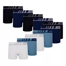 Kit 10 Cueca Boxer Box Infantil Lupo Microfibra S/ Costura