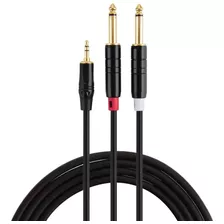 Cable 3.5mm 1/8 In Trs A Dual 6.35mm 1/4 In Ts, 15 Pies