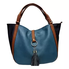 Bolso De Dama Original Piel Amplia Cuero Genuino Casual 