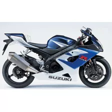 Kit Adesivos Suzuki Gsxr 1000 2005 Azul E Branca 10005az