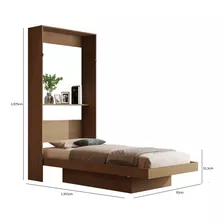 Cama Articulável Solteiro Para Quarto Sala - Rápido Cor Marrom