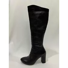 Bota 100% Cuero Marca Felmini N*39 Negro Usado Exclusivo