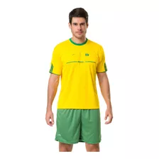 Camiseta Elite Brasil Plus Size - Amarelo E Verde