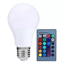 Lampada Bulbo Led Rgb 7w Com Controle Bivolt Multi Cor Cor Da Luz Branco-frio 110v/220v