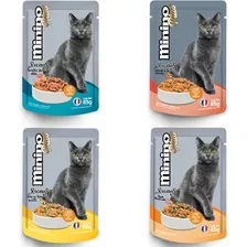 24 Sobres Para Gato Minino Plus Sabores Surtidos