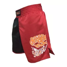 Calção Short Muay Thai Dragon Melt Quadrado - Vermelho/preto