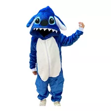 Pijama Térmica Enterizo Tela Peluche Stich Adultos