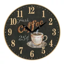 Reloj De Pared Mdf D28.8x3.5cm Coffee