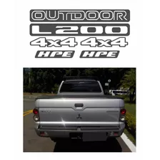 Adesivo Emblema Resinado Mitsubishi L200 Outdoor 4x4 Hpe