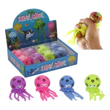 Pulpo Apretable Squishy Antiestrés Bolitas Gel Sensorial X12