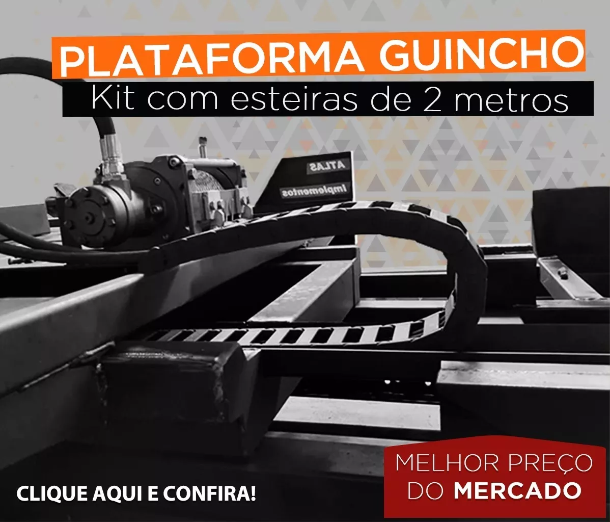 Esteira Para Plataforma Guincho - 2 Metros + Ponteiras
