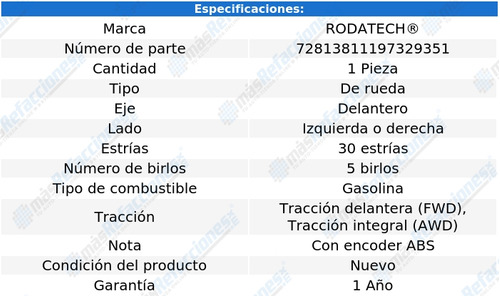 Maza Rueda Delantera Izq/der Terrain L4 2.4l Awd, Fwd 10-17 Foto 5