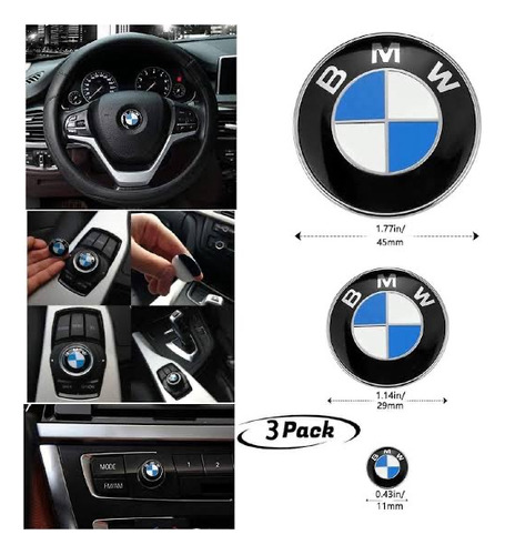 Emblema Bmw Joystick Control Central 3 Cm  Foto 4