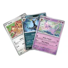 Kit Carta Pokémon Espeon Umbreon Eevee Obsidiana Em Chamas