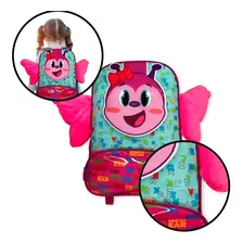 Mochila Infantil Escolar Borboleta Jardim Infância Estampada