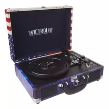 Victrola Vintage Tocadiscos Portatil De Maleta Color Bandera E.u.a Innovative Technology