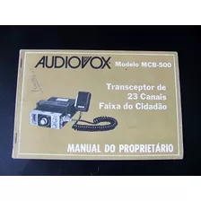 Manual Original Radio Px Audiovox Mcb500 Faixa Cidadão 23 Ca