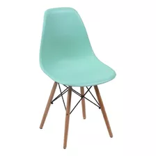 Silla De Comedor Boxbit Eames, Estructura Color Verde Menta, 1 Unidad