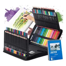 Set De Arte Profesional 182 Lápices Colores Dibujo Kit